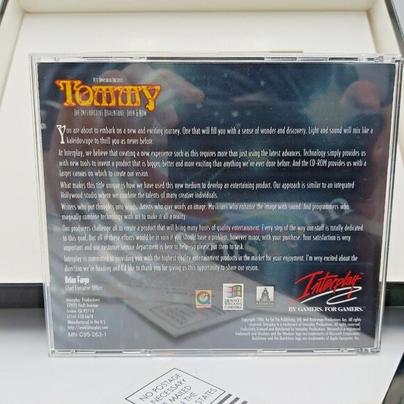 Tommy-The Who Interactive Adventure Interplay Windows CD-ROM 1996 Pete Townshend - Picture 7 of 9